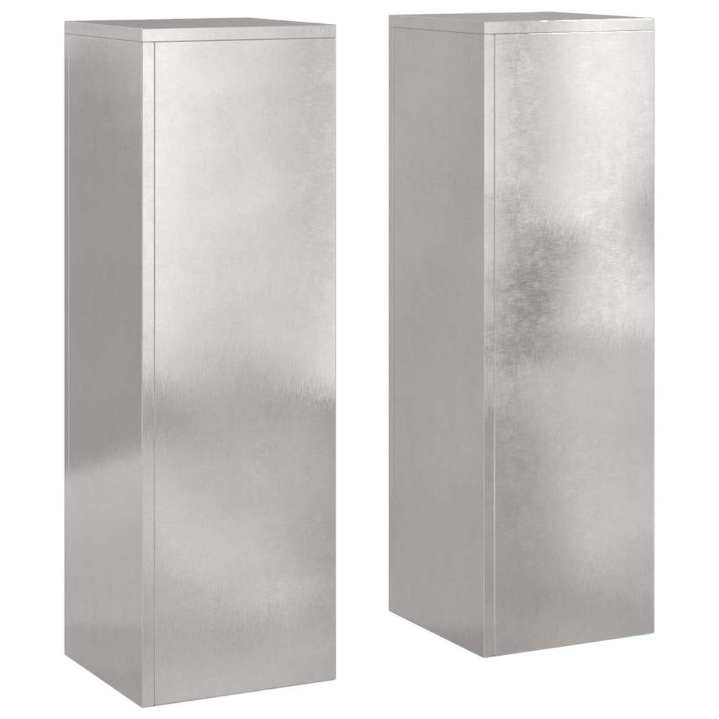 Suportes para plantas 2 pcs Prateado 24 x 24 x 75 cm