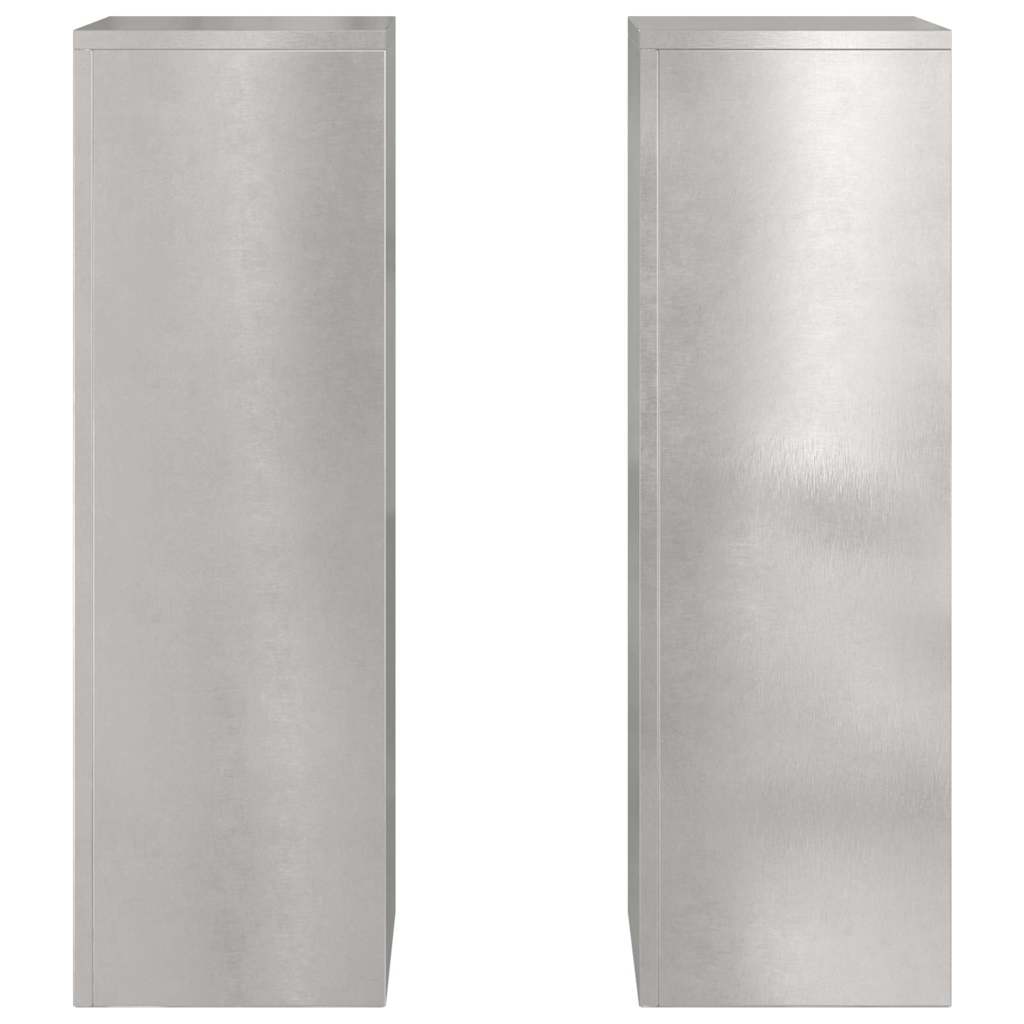 Suportes para plantas 2 pcs Prateado 24 x 24 x 75 cm