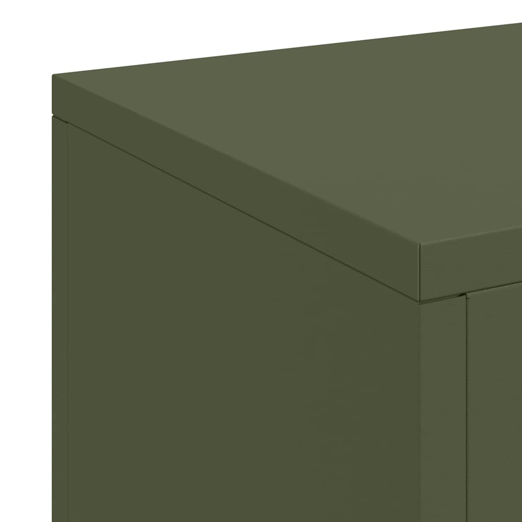 Suportes para plantas 3 pcs Verde-oliva 24 x 24 x 75 cm Aço