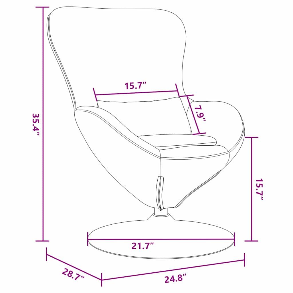 Cadeira ovo Preto Veludo