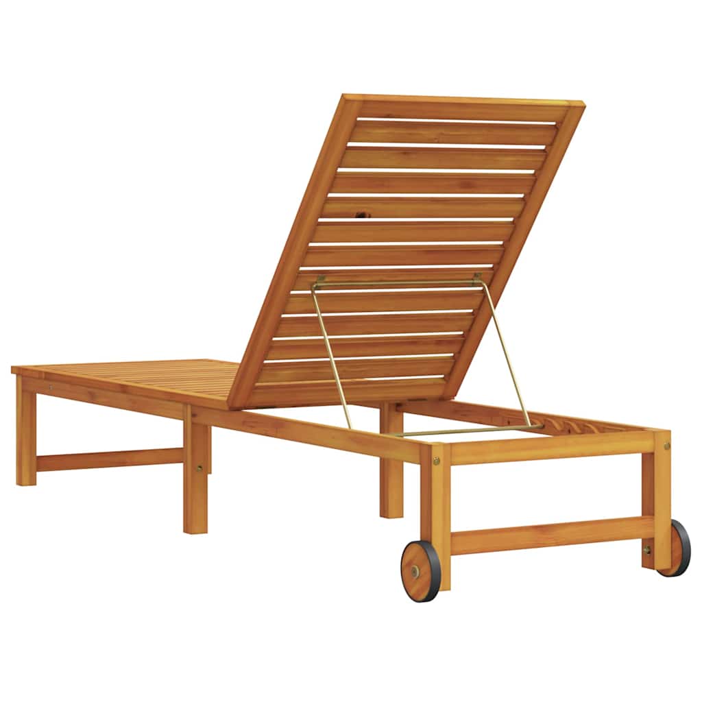 Espreguiçadeira 1-pessoa Castanho 53 x 202 x 89cm