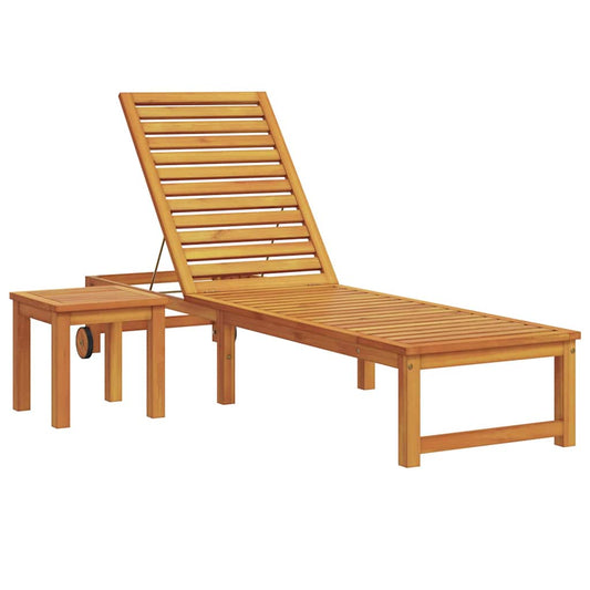 Espreguiçadeira 1-pessoa Castanho 53 x 202 x 89cm