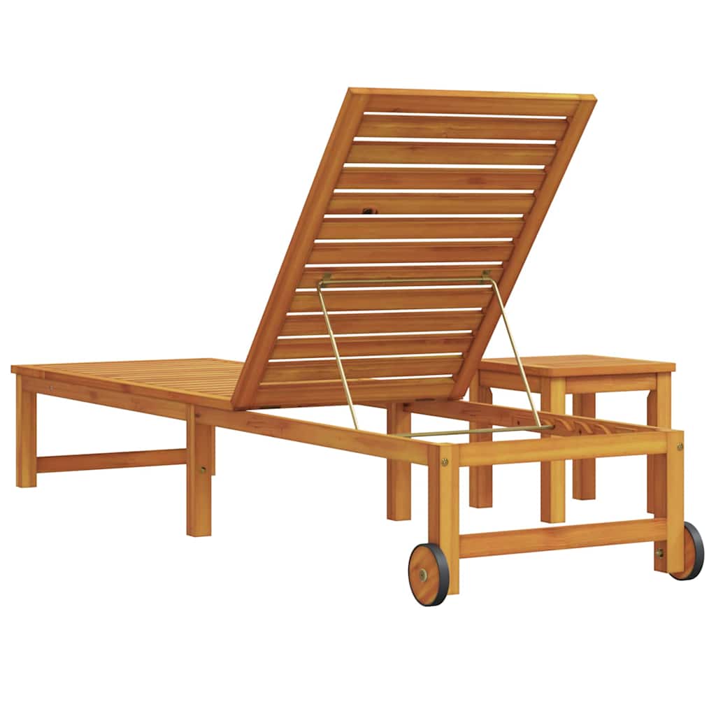Espreguiçadeira 1-pessoa Castanho 53 x 202 x 89cm