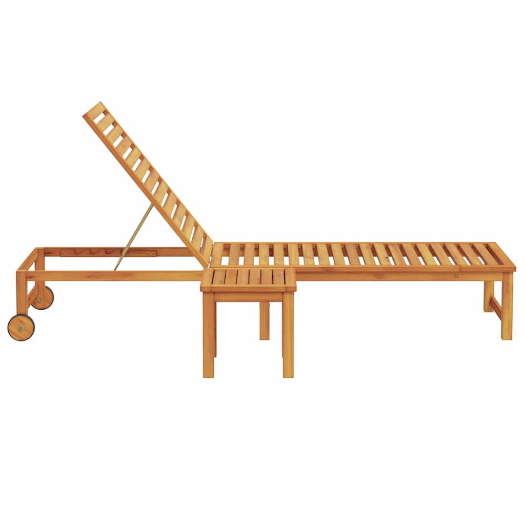 Espreguiçadeira 1-pessoa Castanho 53 x 202 x 89cm