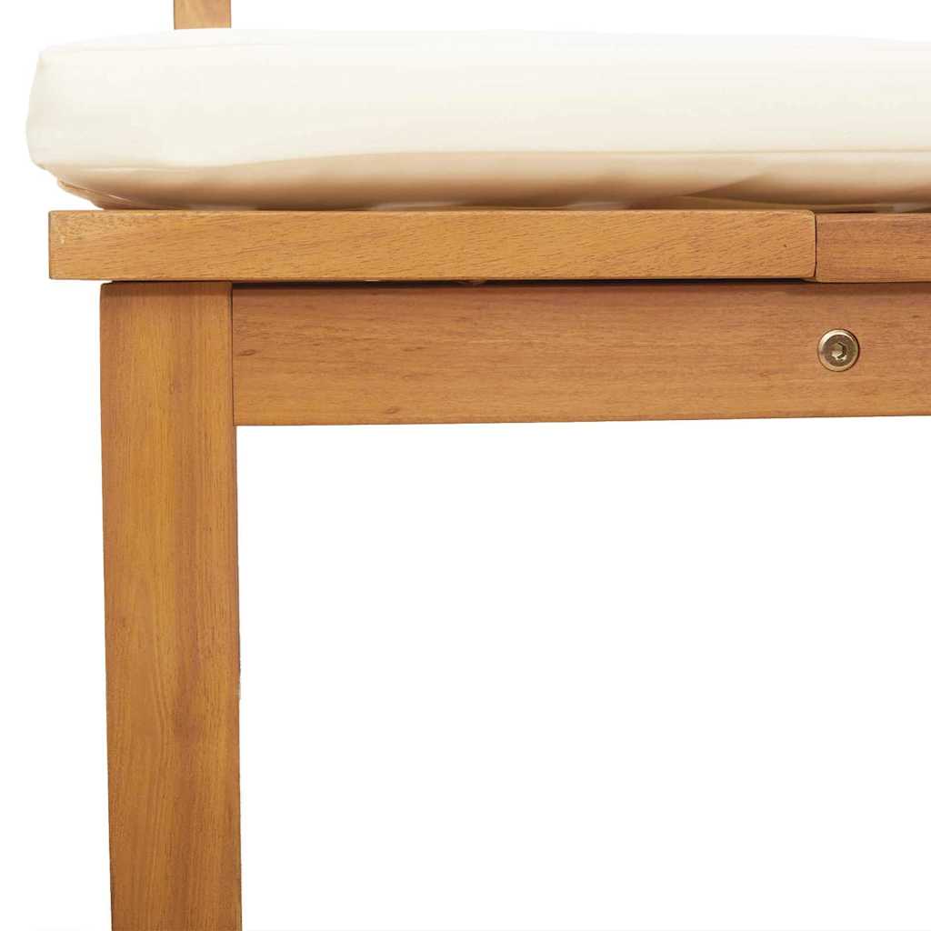 Espreguiçadeira com almofada 1-pessoa Castanho 200 x 57 x 75cm
