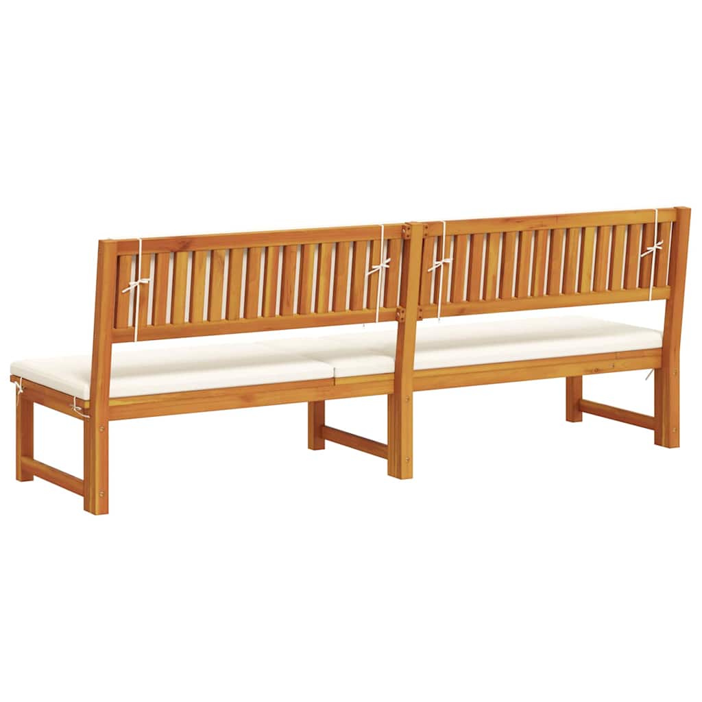 Espreguiçadeira com almofada 1-pessoa Castanho 200 x 57 x 75cm