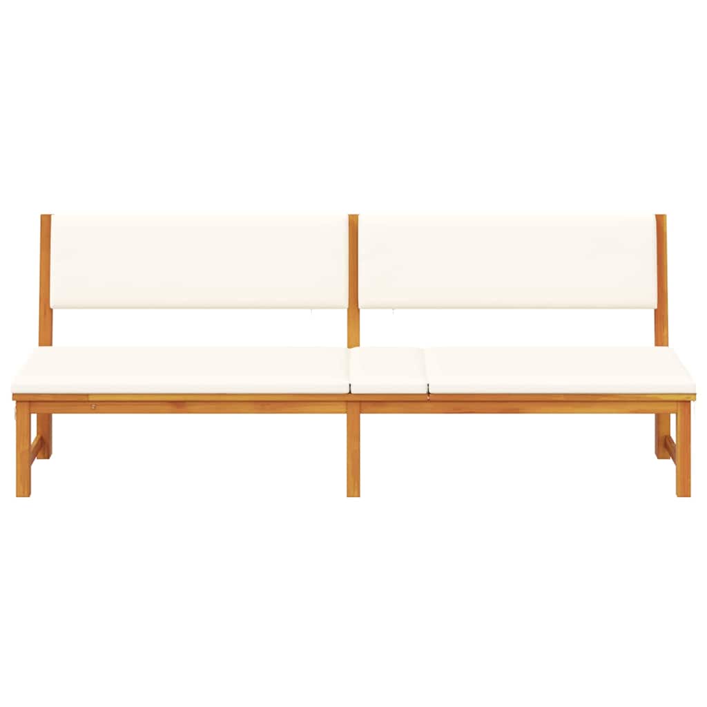 Espreguiçadeira com almofada 1-pessoa Castanho 200 x 57 x 75cm
