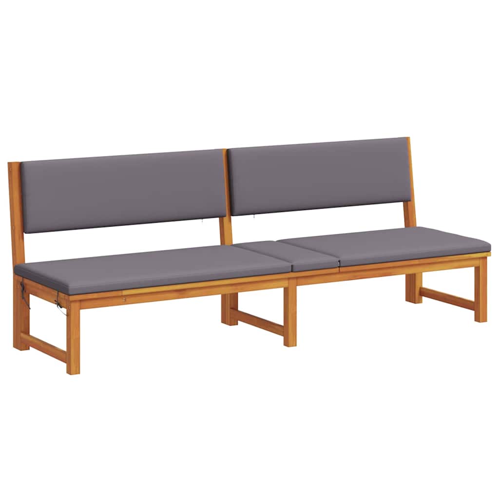 Espreguiçadeira 1-pessoa Castanho 200 x 57 x 75cm