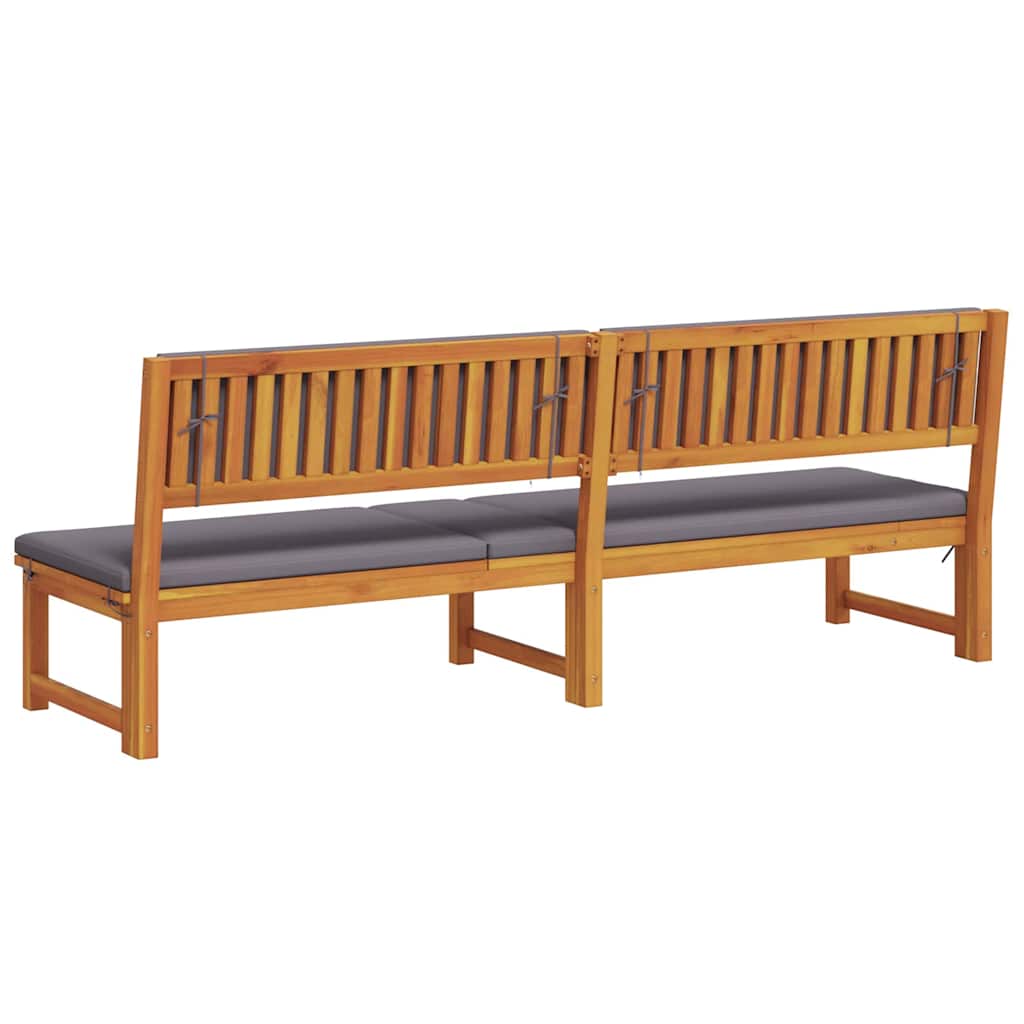 Espreguiçadeira 1-pessoa Castanho 200 x 57 x 75cm