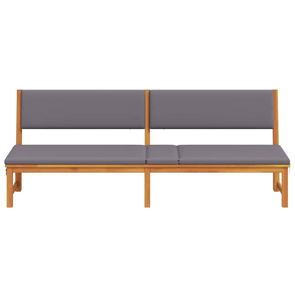 Espreguiçadeira 1-pessoa Castanho 200 x 57 x 75cm