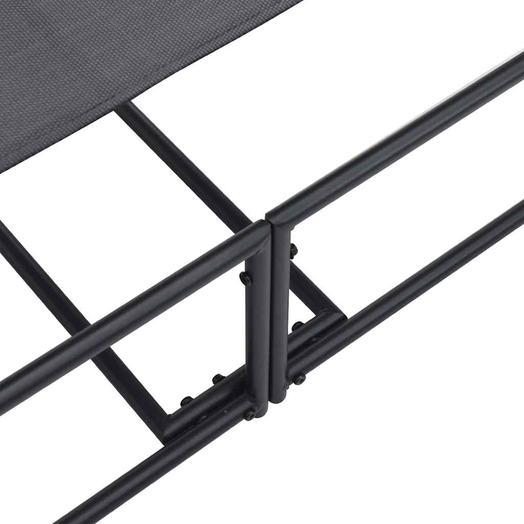 Cama de Sol Antracite 200 x 74 x 73 cm Textileno e Aço