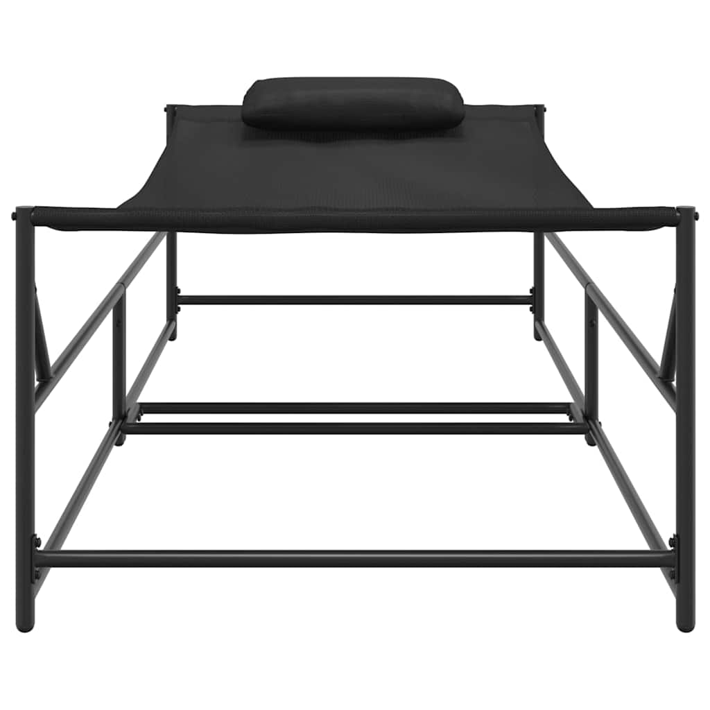 Cama de Sol Antracite 200 x 74 x 73 cm Textileno e Aço