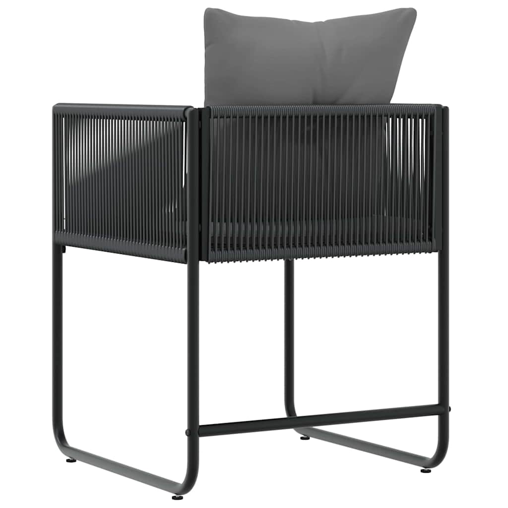 Cadeiras de jardim 4 pcs Preto e antracite