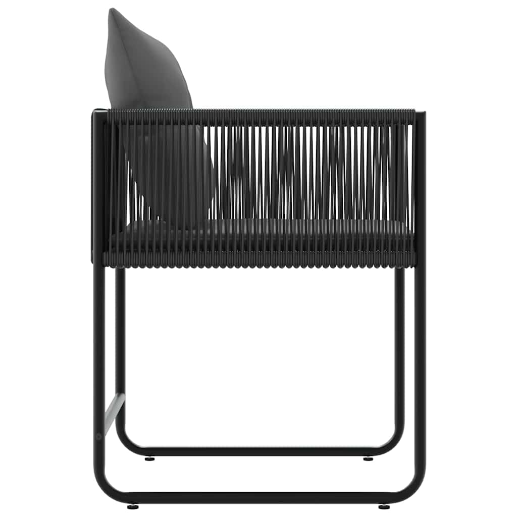 Cadeiras de jardim 4 pcs Preto e antracite