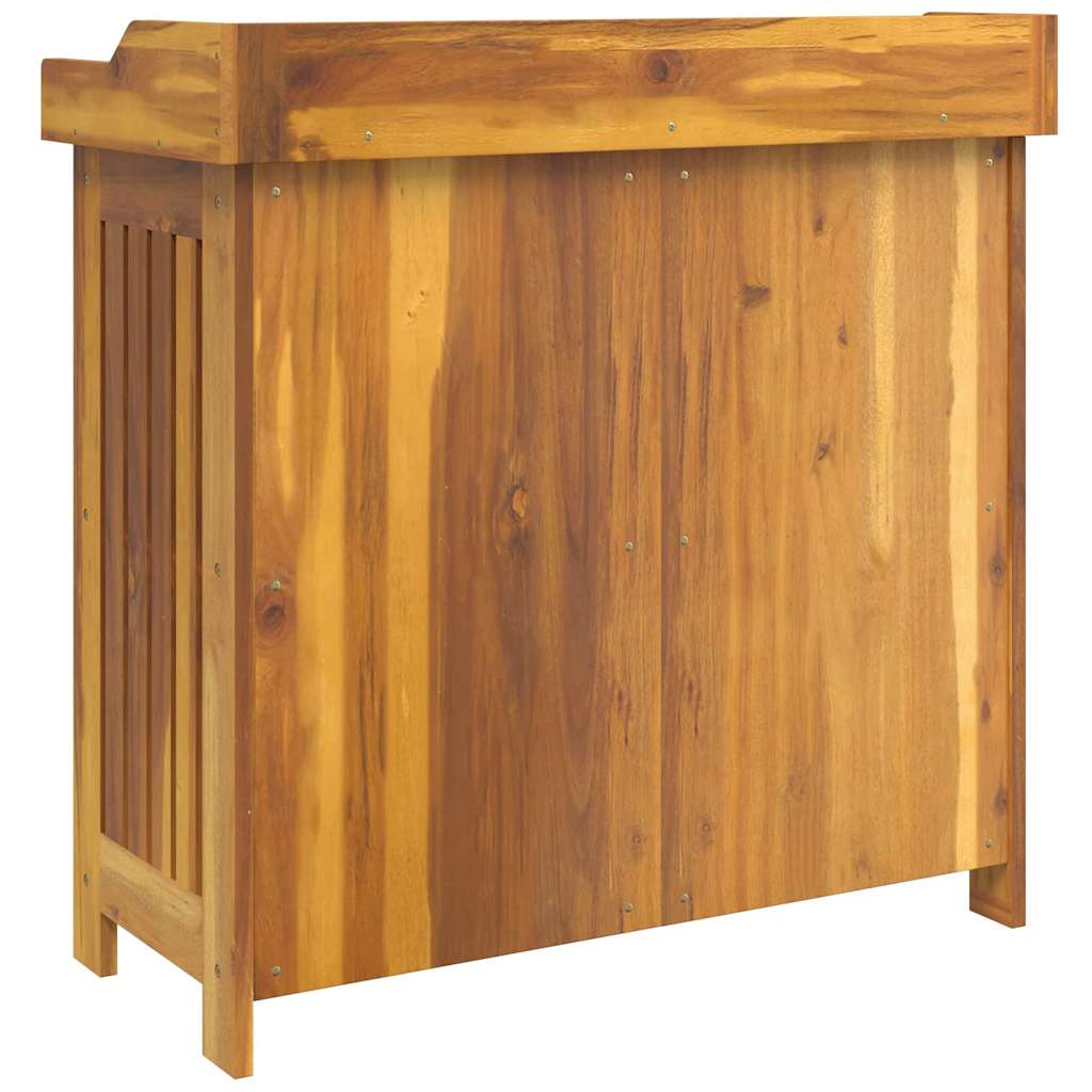 Armário de Jardim com armazenamento Castanho 78 x 36.5 x 78cm
