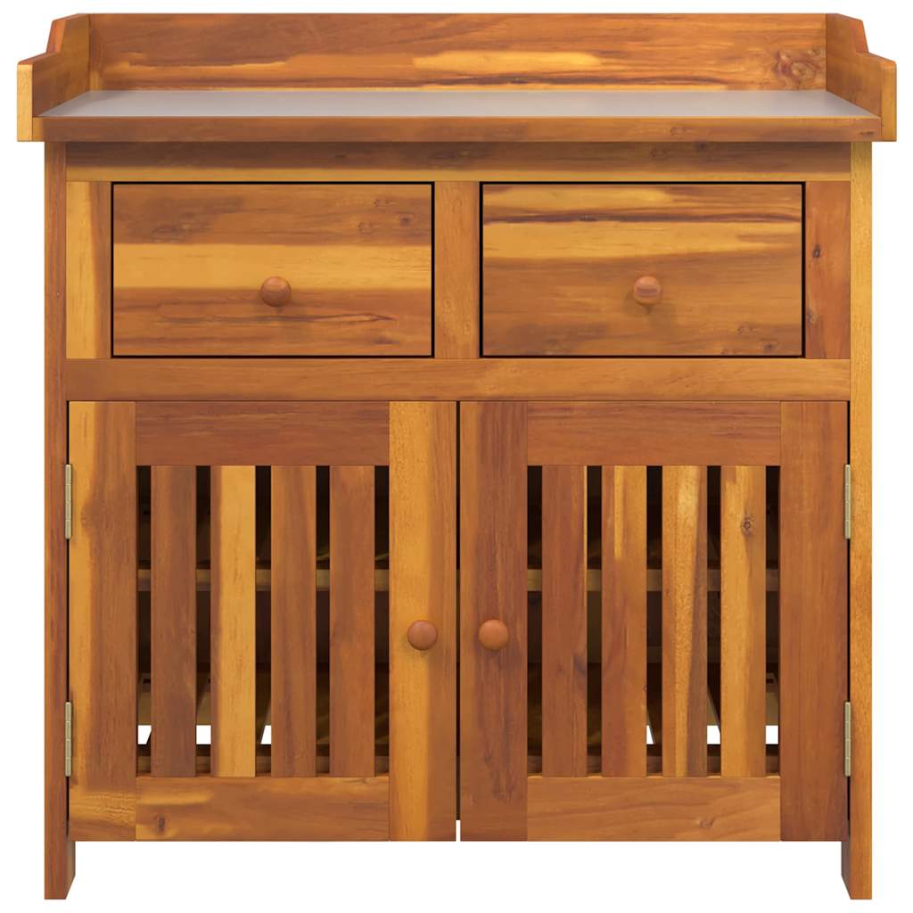 Armário de Jardim com gaveta Castanho 78 x 36.5 x 78cm