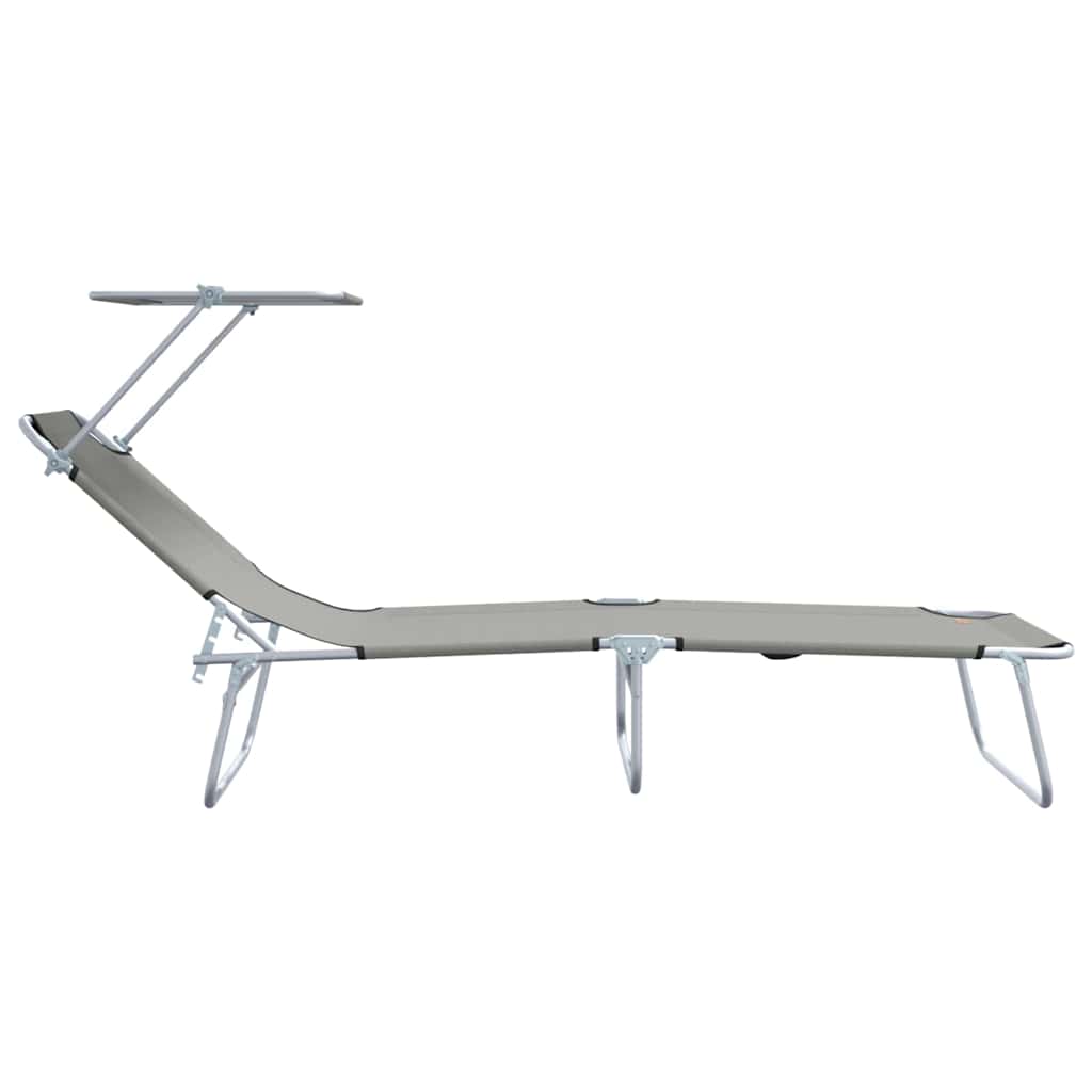 Espreguiçadeira 2-pessoa 2 pcs Cinzeto 58 x 188 x 77cm tecido