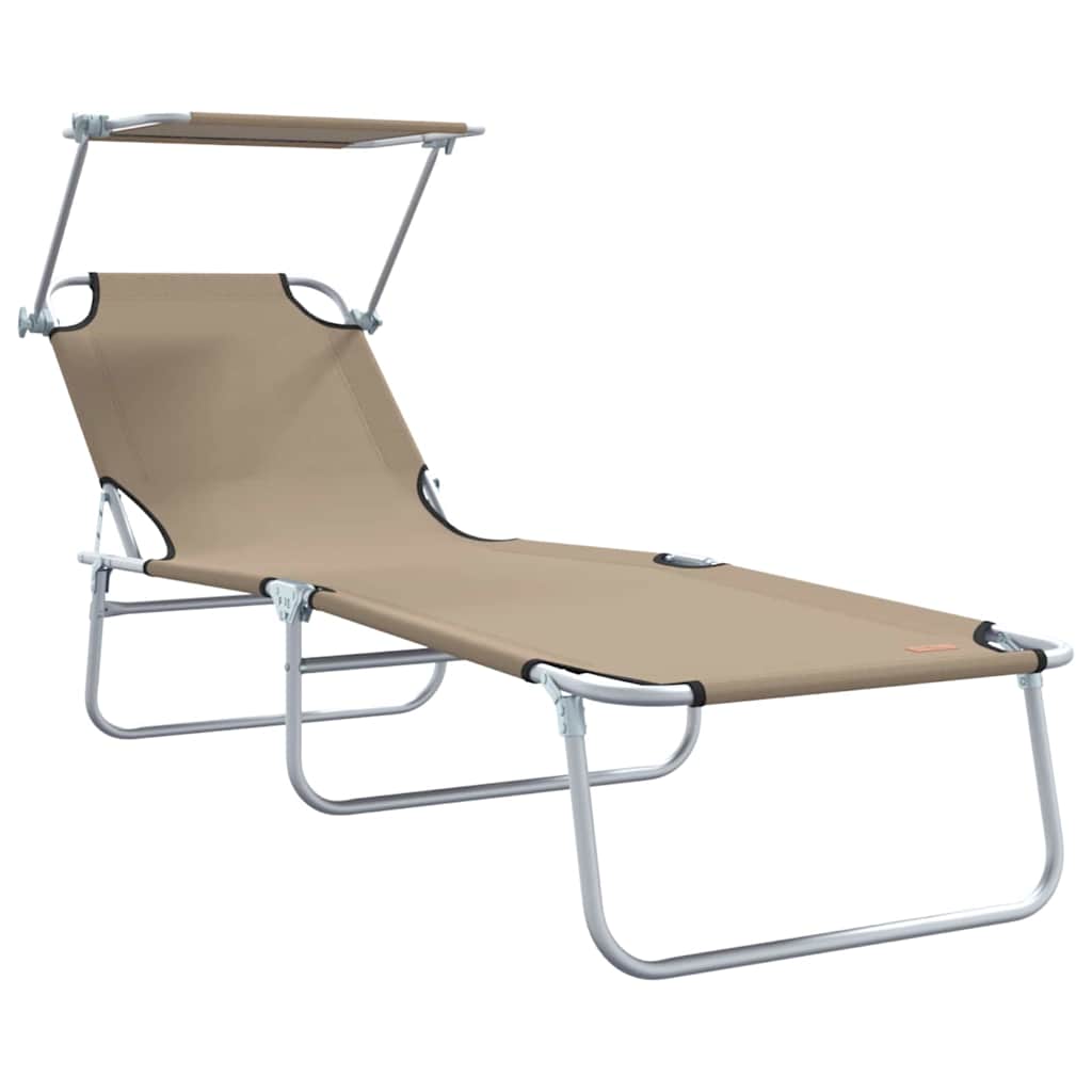 Espreguiçadeira 2 pcs Cinzento-acastanhado 58 x 188 x 77cm