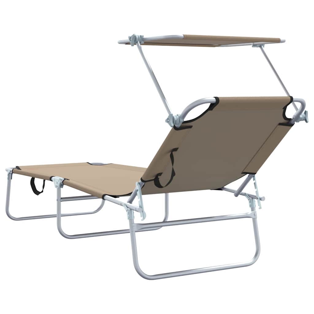 Espreguiçadeira 2 pcs Cinzento-acastanhado 58 x 188 x 77cm