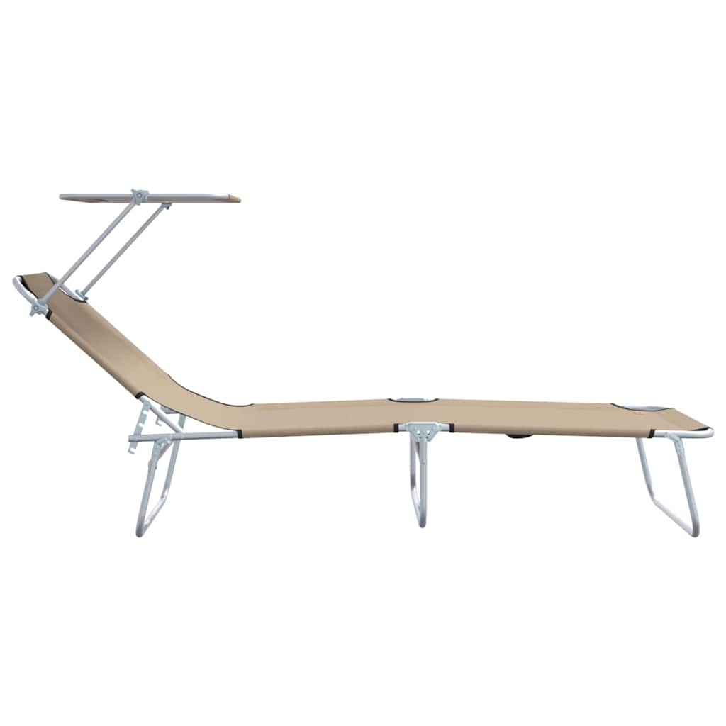 Espreguiçadeira 2 pcs Cinzento-acastanhado 58 x 188 x 77cm