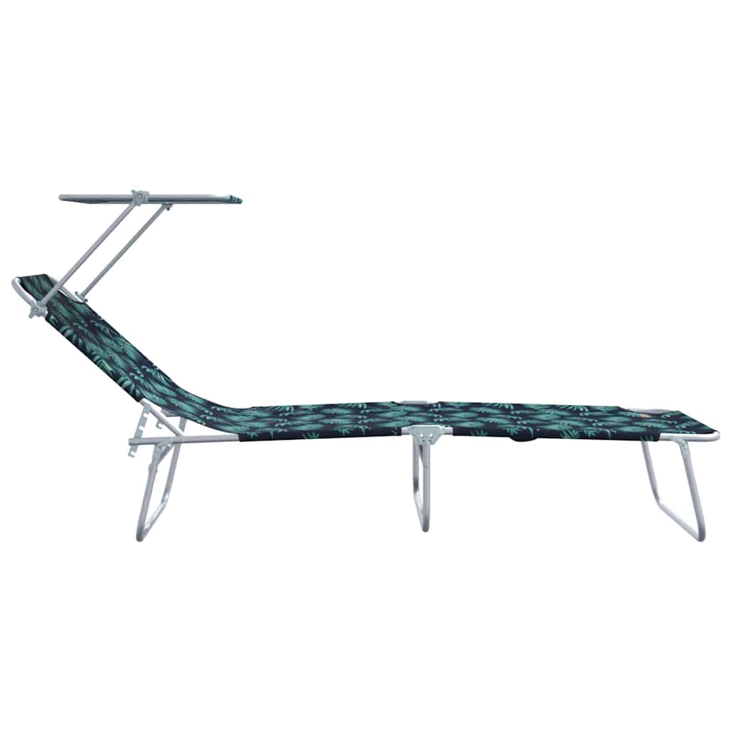Espreguiçadeira 2-pessoa 2 pcs Verde 58 x 188 x 77cm tecido