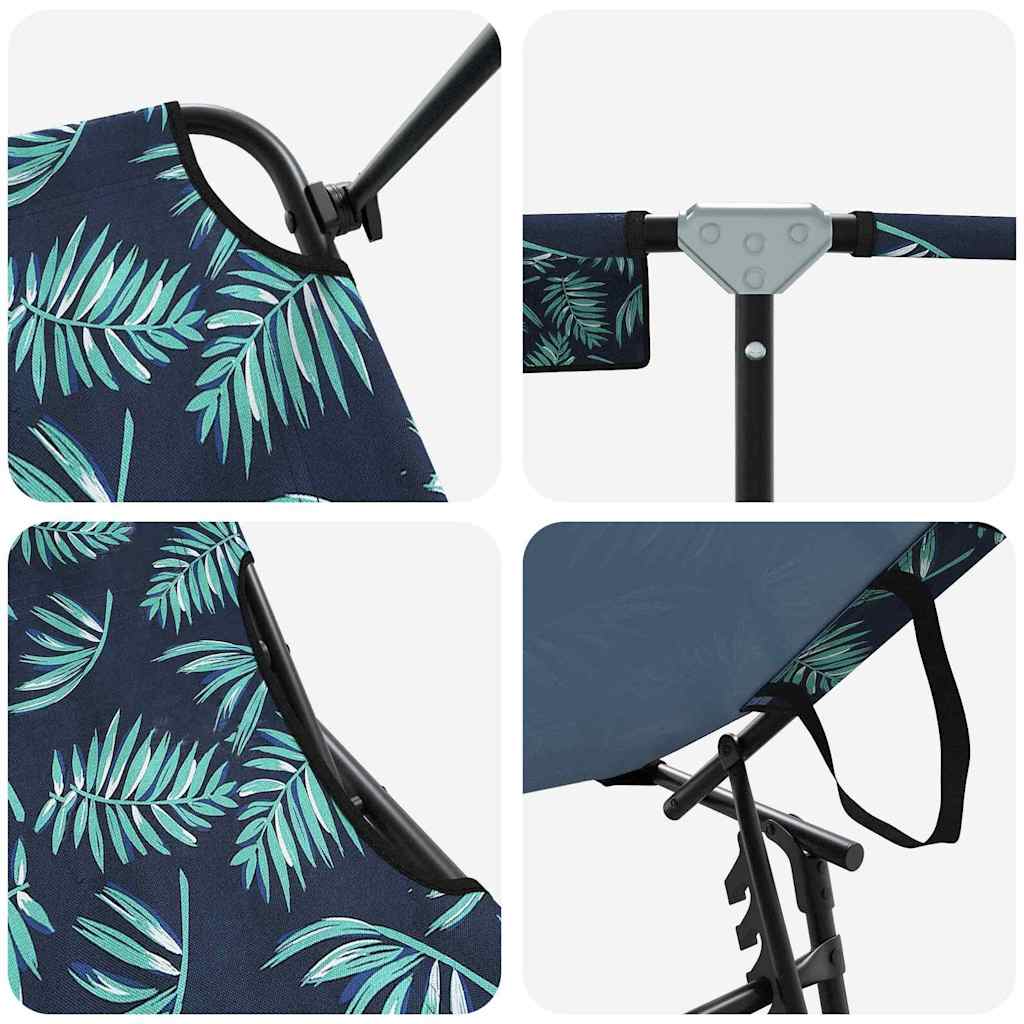 Espreguiçadeira dobrável 2 pcs Verde 56 x 190 x 81cm tecido