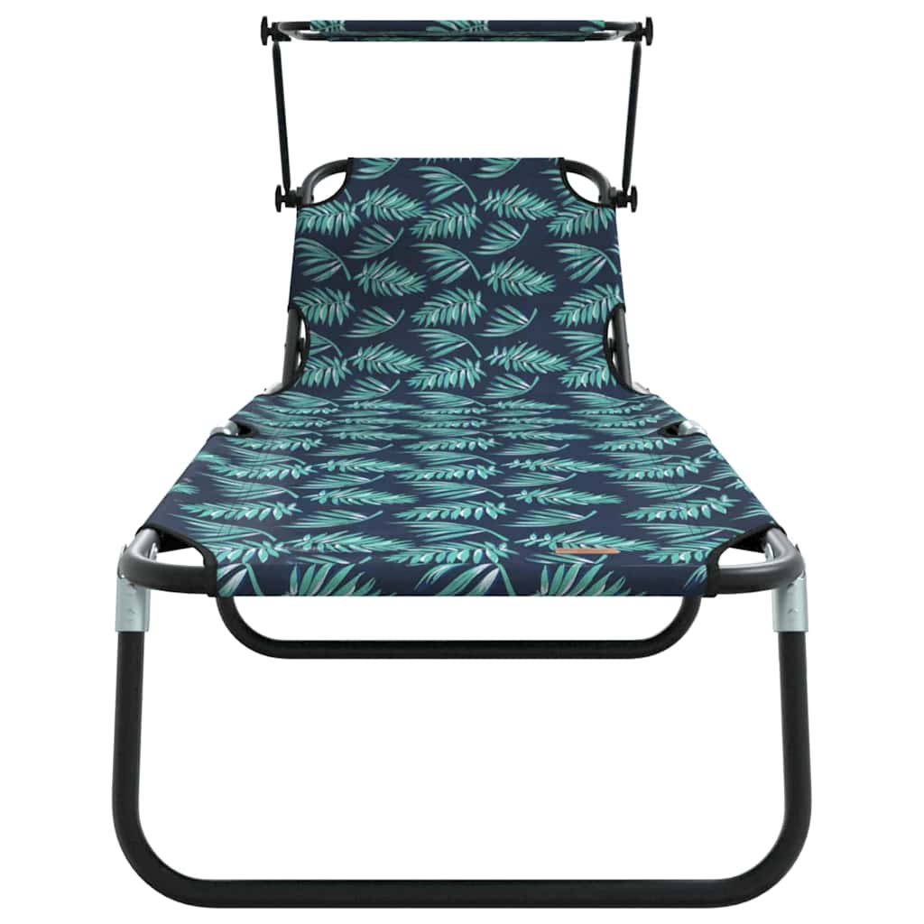 Espreguiçadeira dobrável 2 pcs Verde 56 x 190 x 81cm tecido