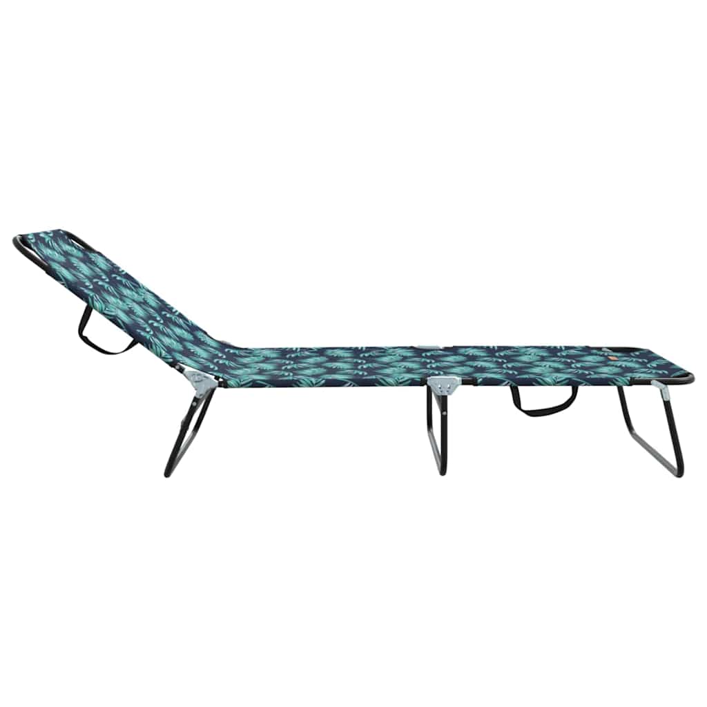 Espreguiçadeira dobrável 1-pessoa Verde 56 x 189 x 87cm tecido