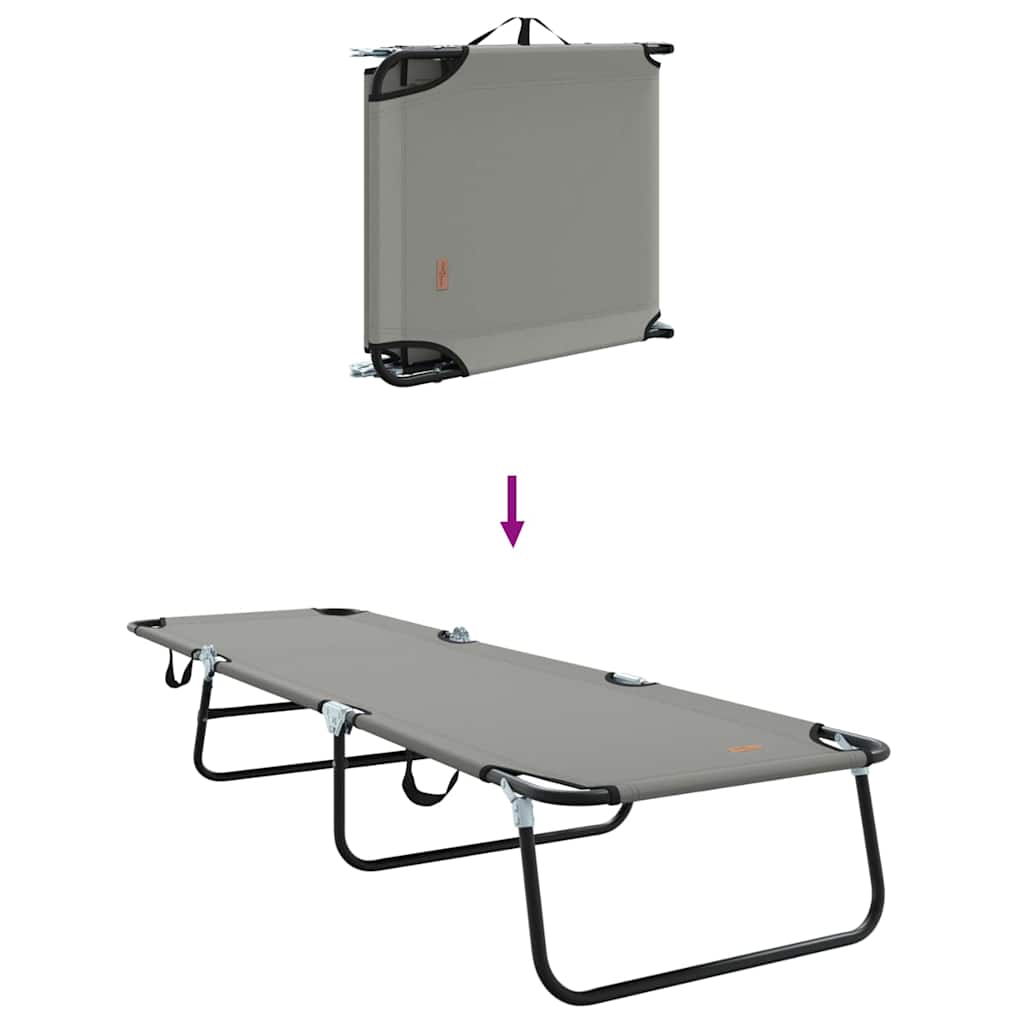 Espreguiçadeira dobrável 2 pcs Cinzeto 56 x 189 x 87cm tecido