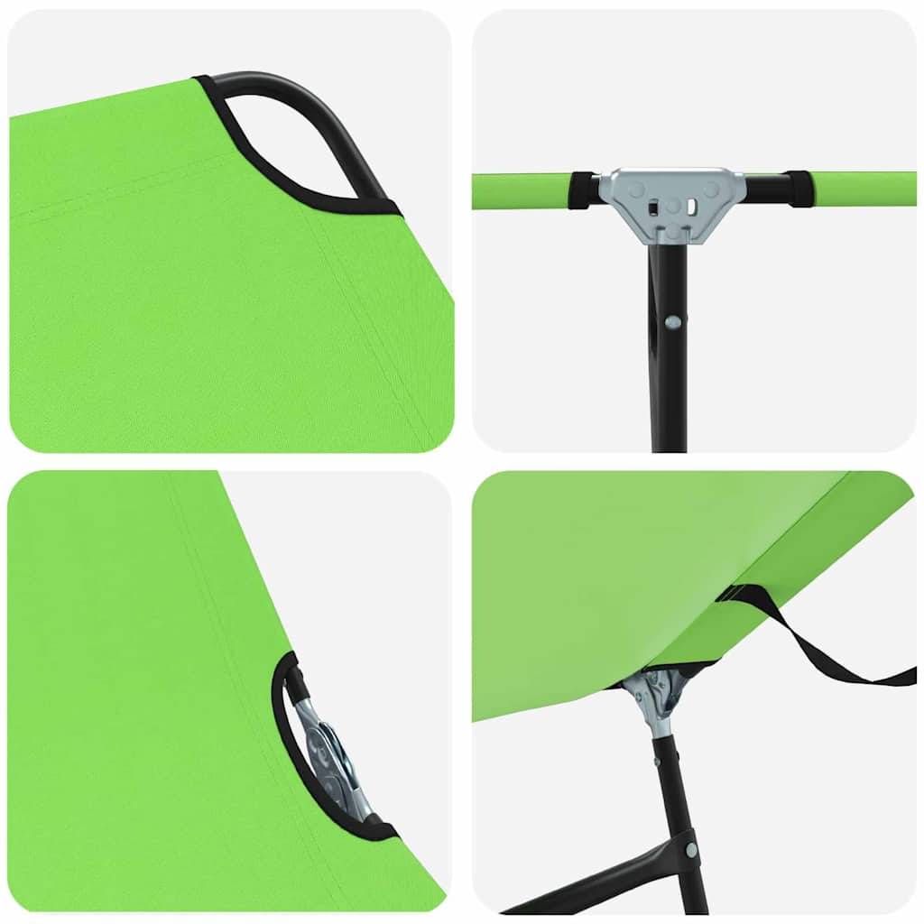 Espreguiçadeira dobrável 2 pcs Verde 56 x 189 x 87cm tecido