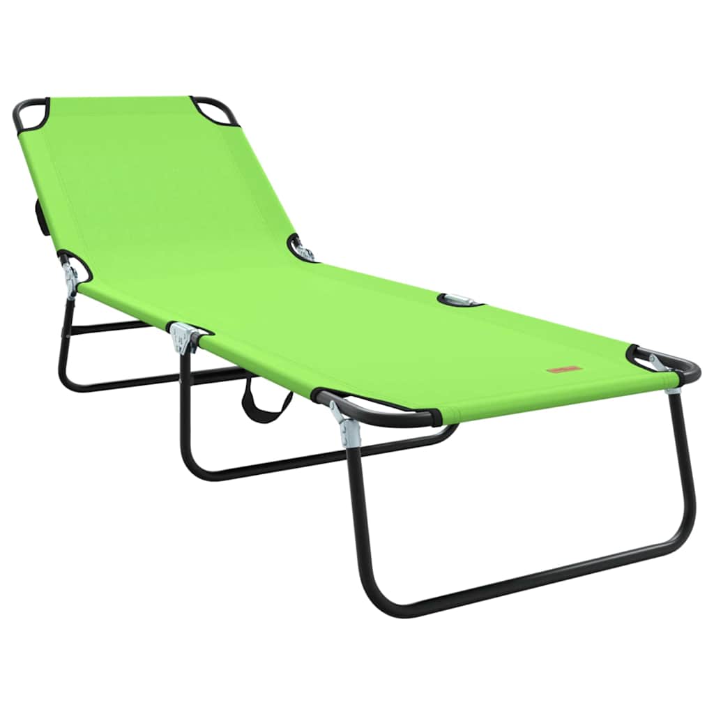 Espreguiçadeira dobrável 2 pcs Verde 56 x 189 x 87cm tecido