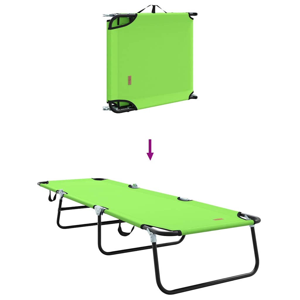 Espreguiçadeira dobrável 2 pcs Verde 56 x 189 x 87cm tecido