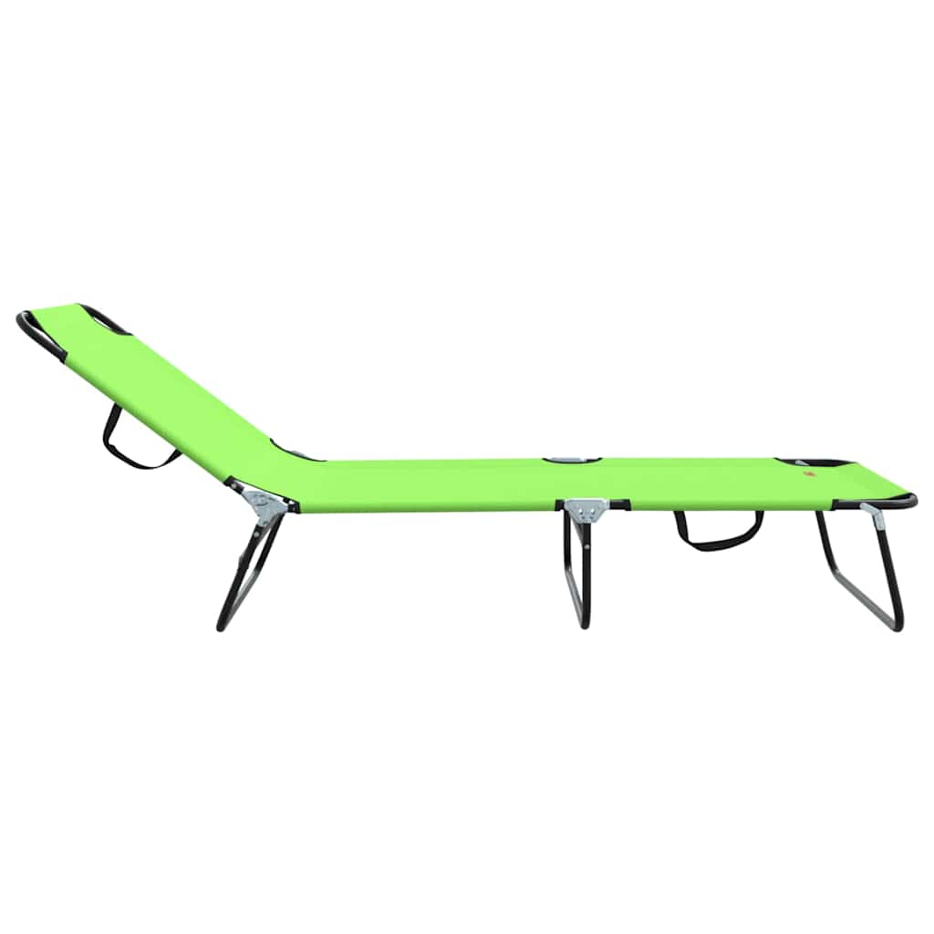 Espreguiçadeira dobrável 2 pcs Verde 56 x 189 x 87cm tecido