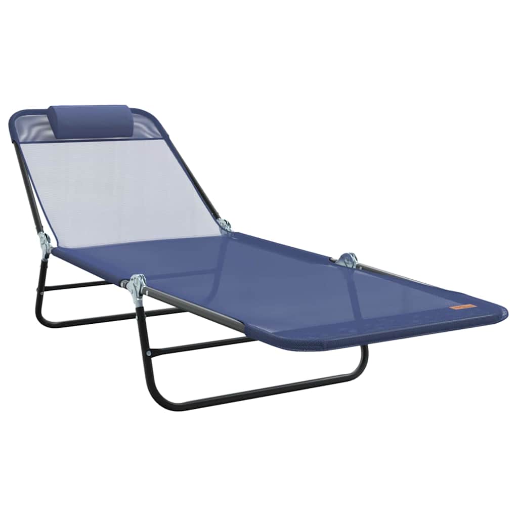 Espreguiçadeira dobrável Azul-marinho 182 x 55 x 85.5cm