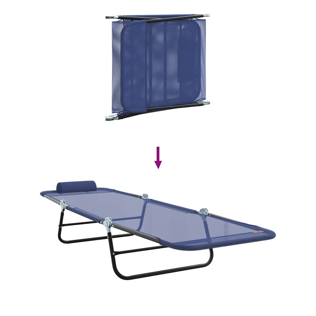 Espreguiçadeira dobrável Azul-marinho 182 x 55 x 85.5cm