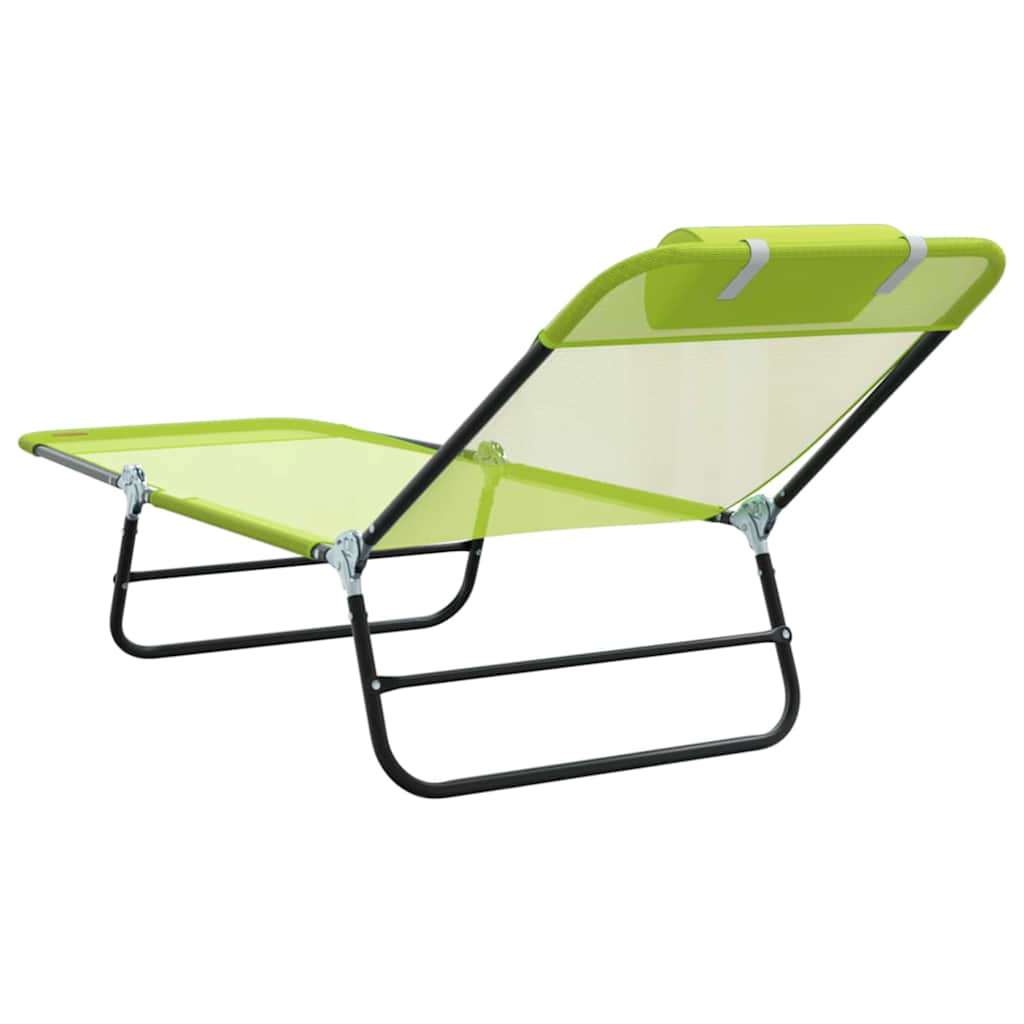 Espreguiçadeira dobrável 1-pessoa Verde 182 x 55 x 85.5cm Metal