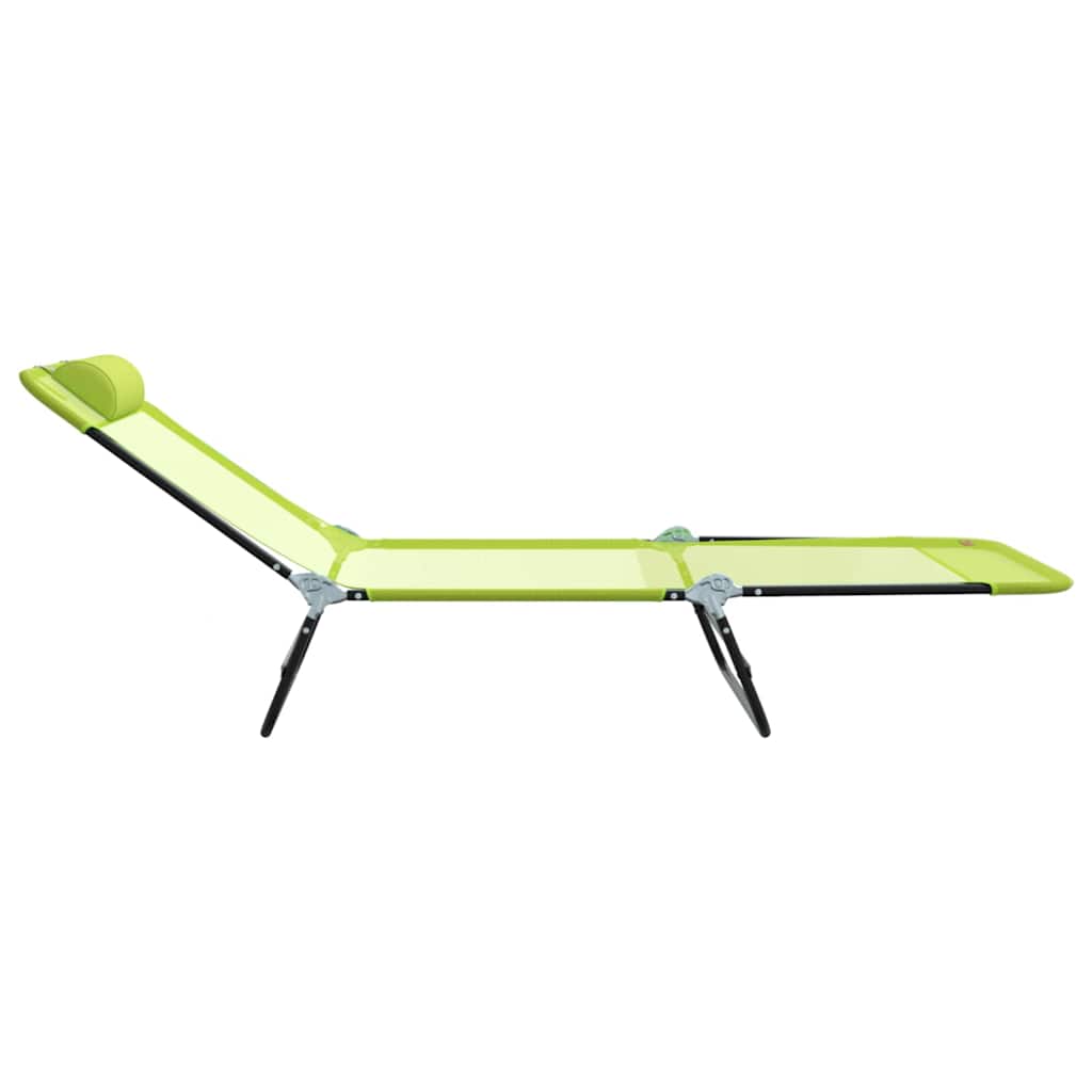 Espreguiçadeira dobrável 1-pessoa Verde 182 x 55 x 85.5cm Metal