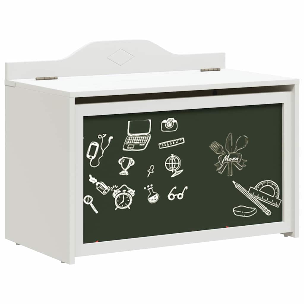 Caixa de Brinquedo Branco 73 x 33 x 55 cm Madeira processada