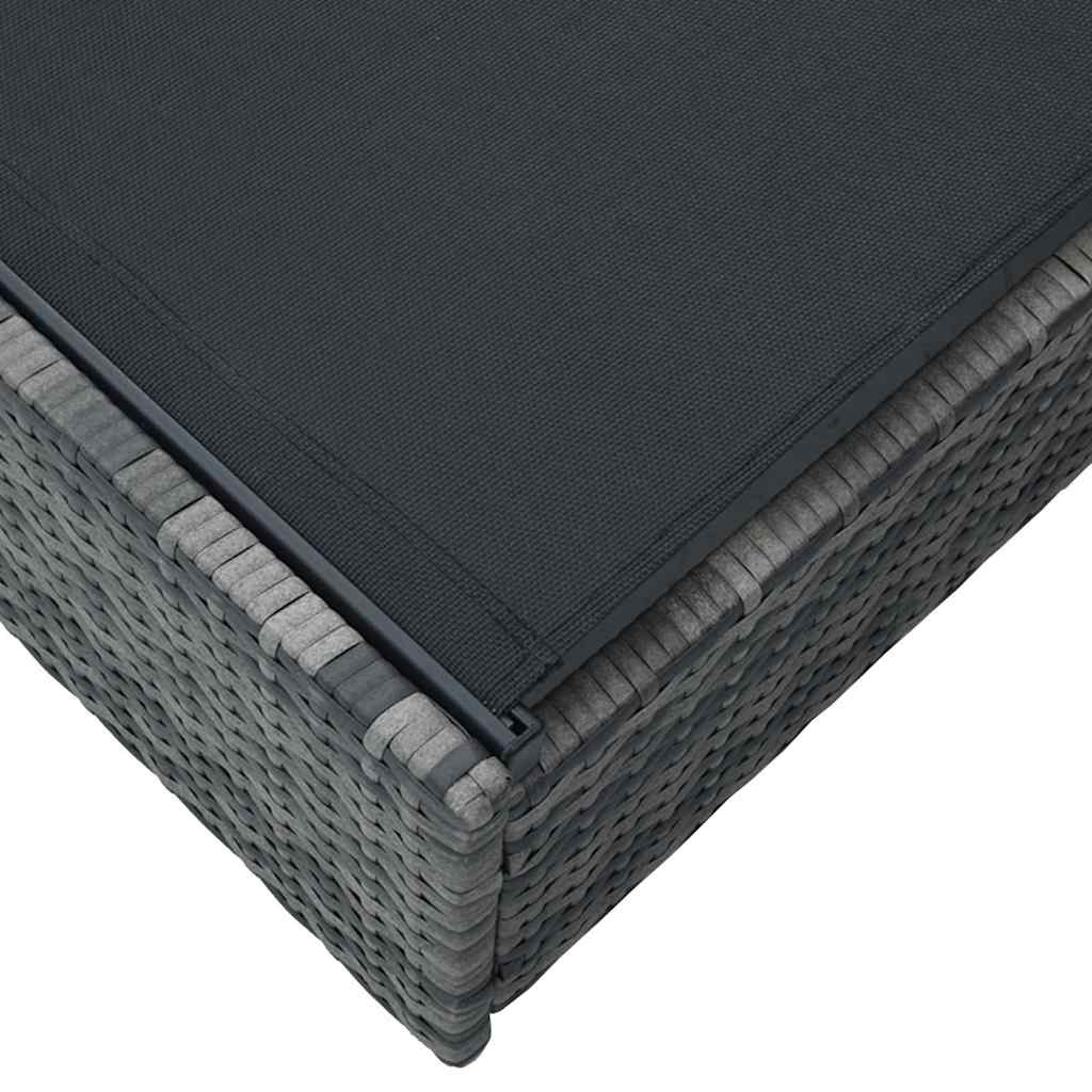 Espreguiçadeira com almofada Cinzeto 60 x 200 x 27cm vime PE