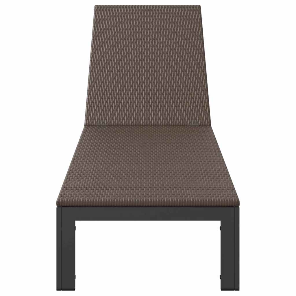 Cama de Sol 1-pessoa Castanho 60 x 200 x 27cm vime PE