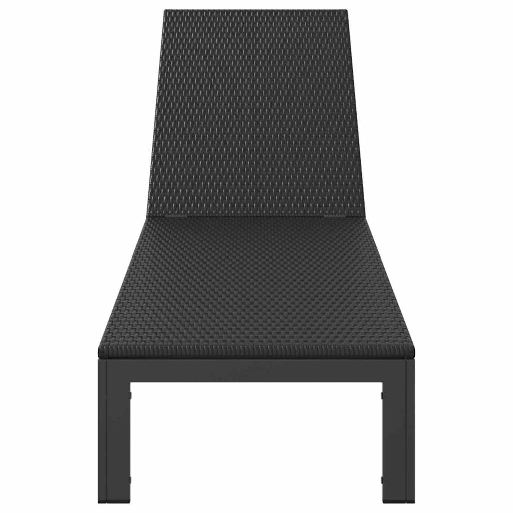 Cama de Sol 1-pessoa Preto 60 x 200 x 27cm vime PE