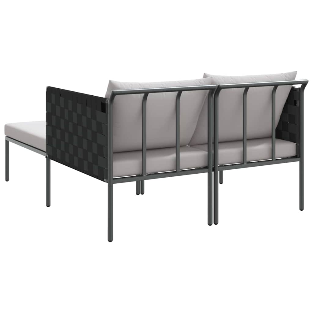 Cama de Sol com almofada Antracite 115 x 153 x 69.5cm Aço