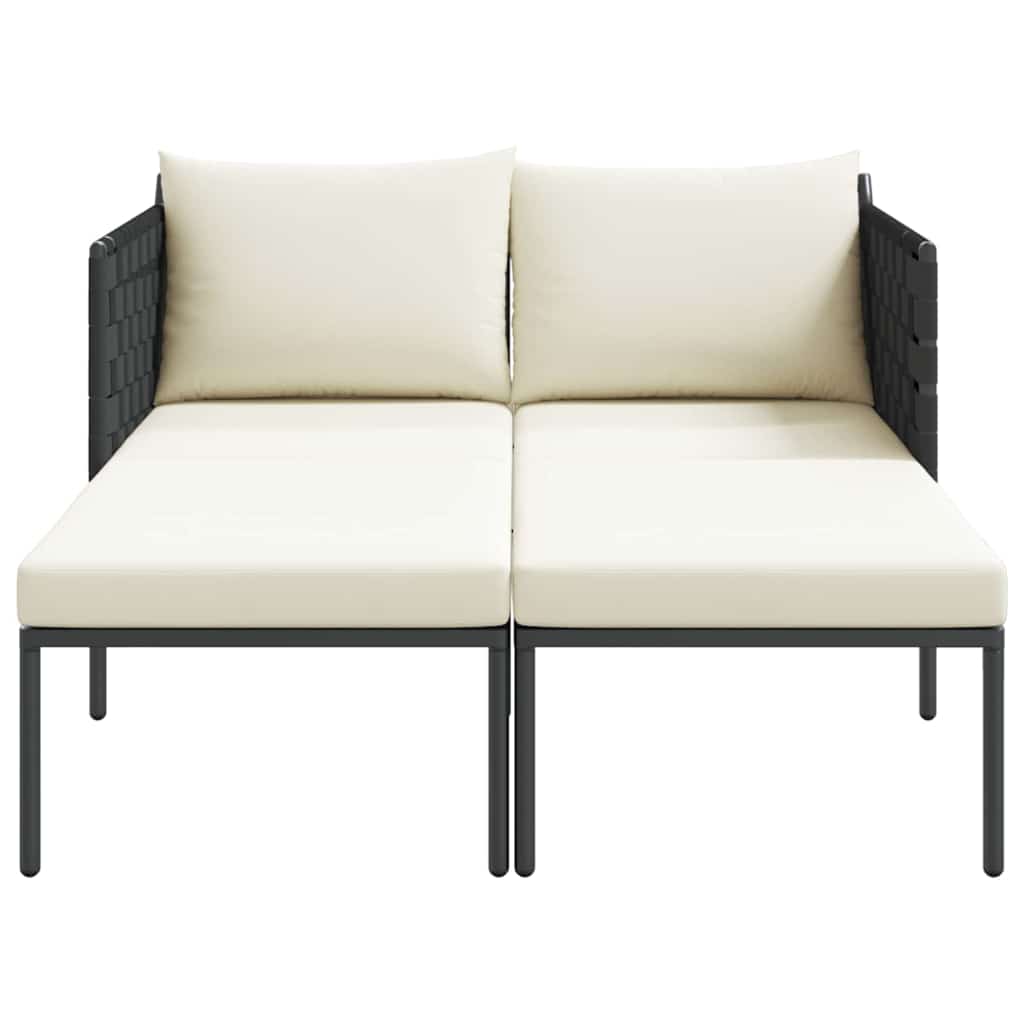 Cama de Sol com almofada Antracite 115 x 153 x 69.5cm Aço