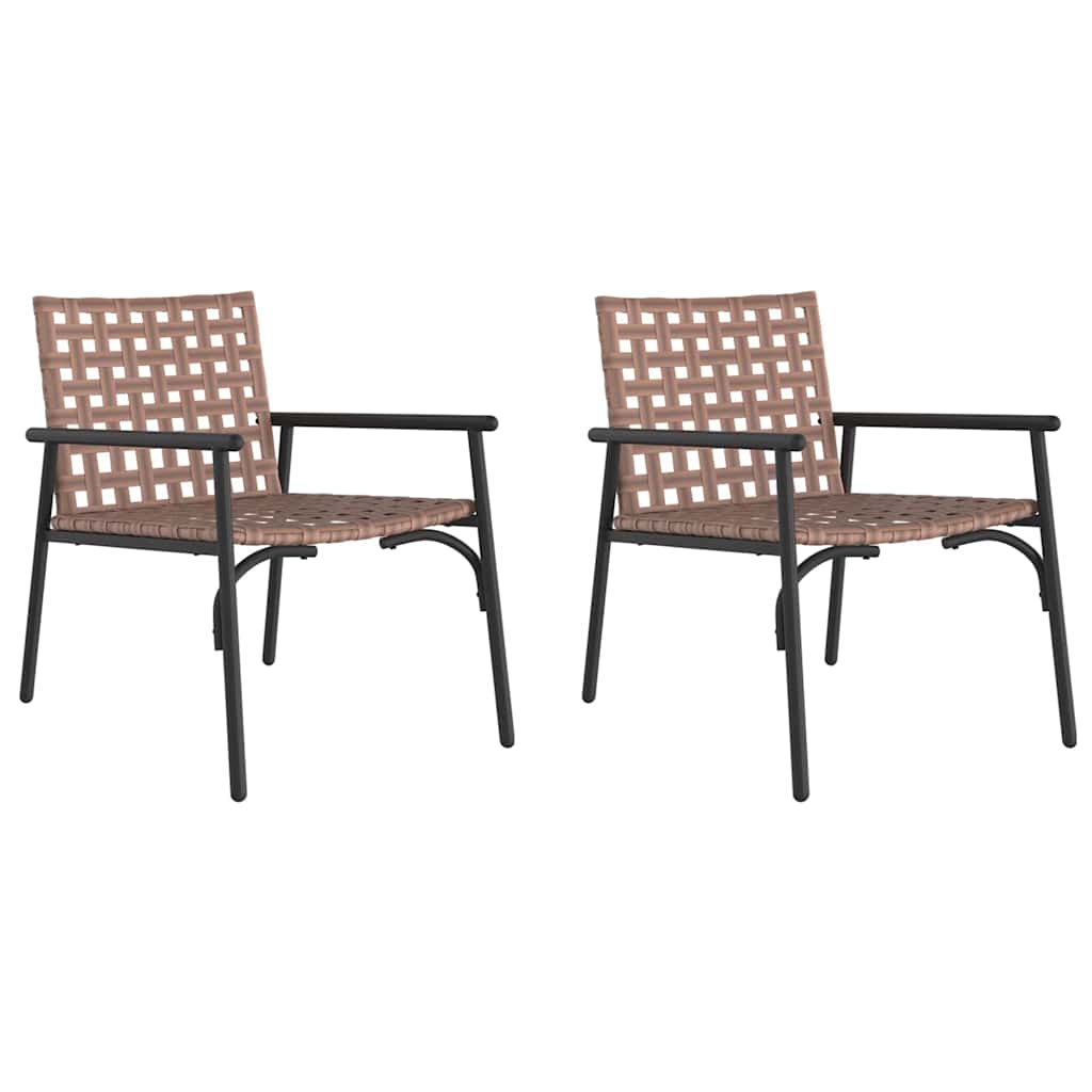 Cadeira de Jardim 2 pcs Preto 79 x 56 x 73.5cm vime PE