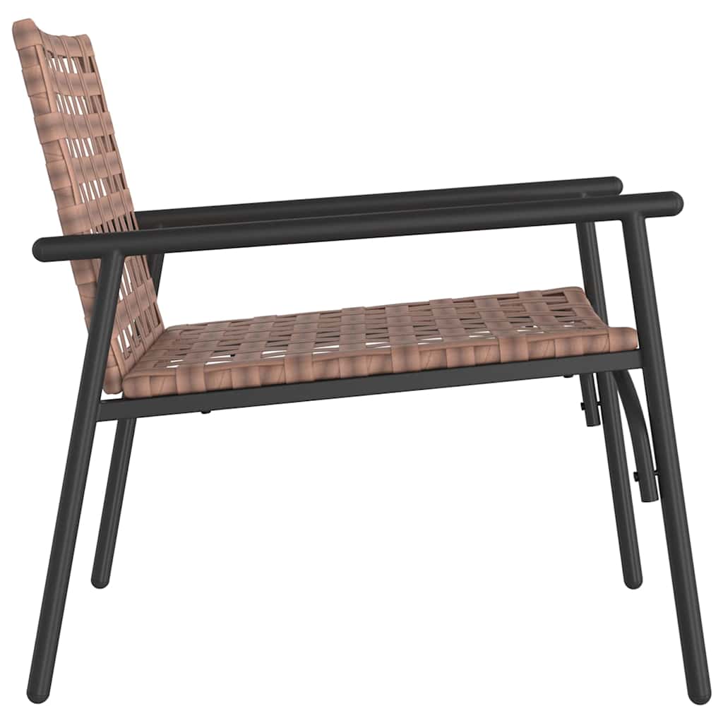 Cadeira de Jardim 2 pcs Preto 79 x 56 x 73.5cm vime PE