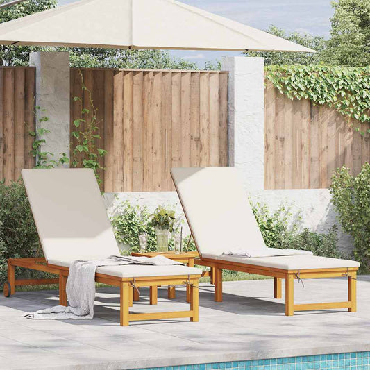 Espreguiçadeira 2-pessoa 2 pcs Castanho 53 x 202 x 89cm