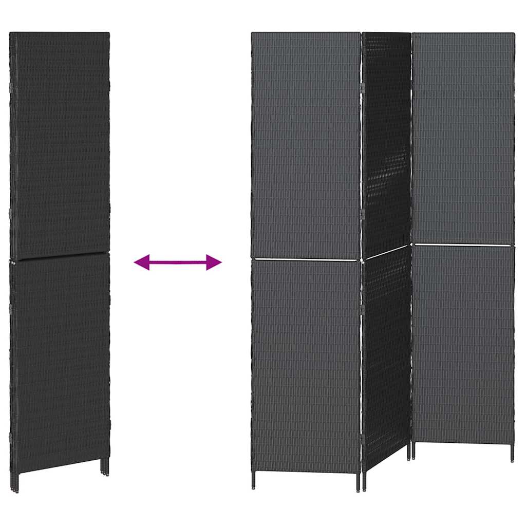Divisor de Ambiente Manual Preto 146 x 180 cm vime PE