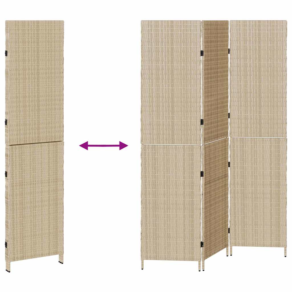 Divisor de Ambiente Manual Bege 147 x 180 cm vime PE