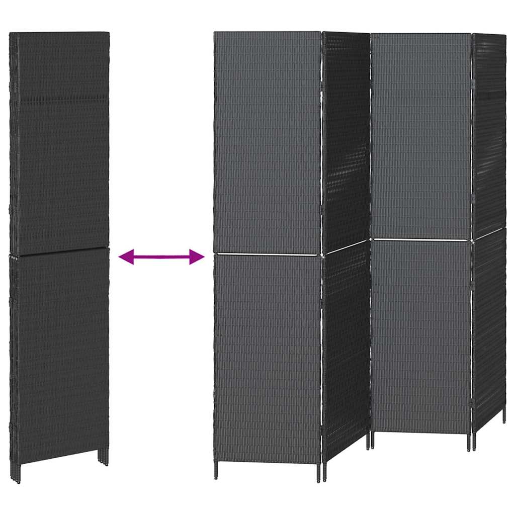 Divisor de Ambiente Manual Preto 195 x 180 cm vime PE