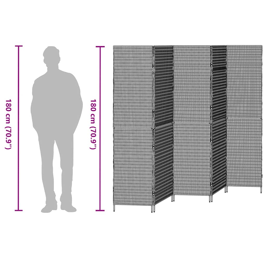 Divisor de Ambiente Manual Bege 242 x 180 cm vime PE